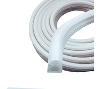 ZSRedHong Joint d'étanchéité autocollant blanc 10 mm x 12 mm pour portes et fenêtres en caoutchouc/Anti-collision/Insonorisant/Étanche à l'eau/25 m