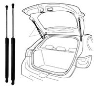 ZSSHUIHH 2Pcs Vérin Hayon de Coffre pour C4 Grand Picasso I (MPV) 2006-2013, Ressorts à Gaz de Coffre de Voiture Amortisseur de Jambes de Force Accessoires