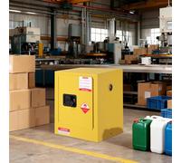 Zstar Armoire Sécurité 58 cm Acier Jaune Liquides Inflammables Verrou | Capacité 15 L | Fermeture Auto | Serrure cier Résistant | Atelier Garage