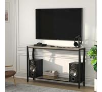 Zstar Console Table for Entryway, Sofa Table with Metal Frame, Modern Accent Table for Hallway, Living Room & Foyer, Gray