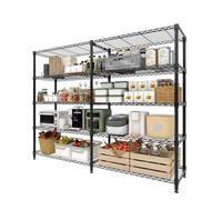 Zstar Étagère de rangement métallique robuste - structure ajustable - capacité 1325 lbs - idéale pour cuisine pro, garage, garde-manger, entrepôt - anti-rouille, indépendante - 59"L x 13,8"P x 70,5"H