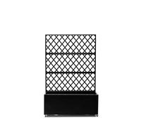 Zstar Jardinière surélevée Mobile avec Treillis et écran d’intimité - Acier galvanisé Robuste - roulettes verrouillables - Trous de Drainage - Parfaite pour légumes et Plantes grimpantes - Terrasse,