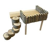Zstar Plateforme d'escalade en Bois pour Hamster - Petite Aire de Jeux pour Animaux de Compagnie - Accessoire d'escalade avec échelle - Accessoires pour Cage à Hamster