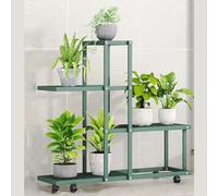 Zstar Support pour plantes, support de fleurs pour l'intérieur et l'extérieur, étagère à fleurs à plusieurs étages avec roulettes pour coin de la pièce, salon, balcon, terrasse, cour, H9035 motif de
