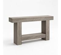 Zstar Table Console Farmhouse 160cm Gris Clair | espace de rangement. Meuble polyvalent pour entrée, salon ou derrière le canapé.