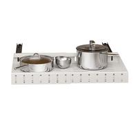 Zstar Tiroir télescopique, organiseur de cuisine, extensible (30 à 50 cm), avec colle, pour cuisine, garde-manger, salle de bain, blanc