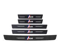 ZSTVCDMX 5 Pièces Protection Seuil de Porte de Voiture, pour Peugeot 508 Plinthes pour Auto Kick Plates Anti-Rayures Protecteur PéDale