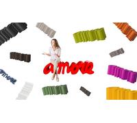 ZStyle Amore Slide Banc - Banc - Banc - Rouge - Blanc - Design - Polyéthylène - Intérieur/Extérieur - Différentes Couleurs - Moderne - Lettering - Designer Giò Colonne Romano (Blanc lait)
