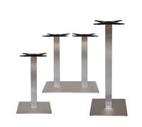 ZStyle Base de Table Carré Acier Inoxydable-Base Pour Table-Jambe Table-Plateau En Acier-Pour Bar Bistro Restaurants Catering-Pied Central-Bistrot-Intérieur/Extérieur (Z767 : L 70 x P 40 x H 73 cm)