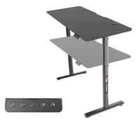 ZStyle Bureau réglable en hauteur électrique de 60 à 125 cm pieds pour bureau avec double moteur pour travailler debout, bureau à domicile professionnel (blanc)