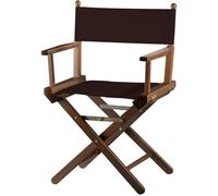 ZStyle Chaise de réalisateur pliable en bois et tissu peu encombrant jardin maison camping restauration terrasse mariage restaurant bar intérieur extérieur (noyer - toile brune)