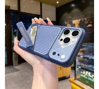 ZSUFCBF Coque de téléphone avec Support en Maille givrée pour iPhone 17, 16, 15, 14 Plus, 13, 12 Pro Max, dissimulant Le Support et offrant Une Protection intégrale, Bleue, pour iPhone 17 Pro Max
