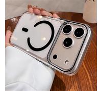 ZSUFCBF Coque magnétique Transparente Ultra-Mince en Polycarbonate pour iPhone 17, 16, 15, 14, 13 Pro Max Plus et Air, Coloris Candy Color, Antichoc, Noire, Compatible iPhone 14 Pro