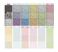 ZSUIQIN 12 Feuilles Lettres Autocollantes Alphabet, Lettrage Adhésif Étanche, Alphabet Coloré Gommettes, Lettres Adhésives Autocollants pour Scrapbooking Cadeau Enseignement Bricolage Décorations