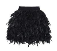 ZSUIQIN 1Pièce Jupes pour Femmes, Jupe Courte en Plumes des Femmes, Danse Halloween Décoration, pour la fête, Le déguisement de Club, Jupe d'halloween, Jupe de Vacances