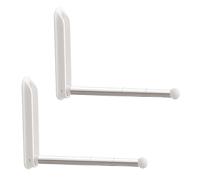 ZSUIQIN 2 Fixation Murale Pliable Cintres, à Rideaux Télescopique Sans Perçage pour Vêtements Crochets Rangement Chambre Salle Bain, fenêtre, penderie(blanc)