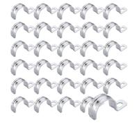 ZSUIQIN 30 Pièces Colliers de Serrage, Colliers de Serrage en U, U Fixation, pour fixer des câbles, des tuyaux en caoutchouc, des conduites de gaz, des tuyaux d'évacuation des eaux pluviales (3/4 ")
