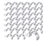 ZSUIQIN 40 Pièces Colliers de Serrage, Colliers de Serrage en U, U Fixation, pour fixer des câbles, des tuyaux en caoutchouc, des conduites de gaz, des tuyaux d'évacuation des eaux pluviales(1/2 ")