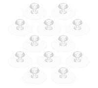 ZSUIQIN Boutons de Tiroir Autocollants - 12 Pièces, Poignée Ronde Auto-adhésives, Boutons de Tiroir Transparents, Sans Perçage, Plastique, pour Placard, Armoire,Fenêtre(Transparent,Diamètre : 8cm)