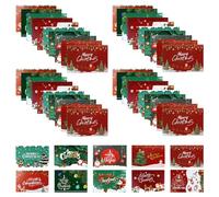 ZSUIQIN Lot de 50 Cartes de Noël en 5 motifs, Carte Cadeau de Noël, Weihnachtskarten Set pour Nouvel an Cadeau Joyeux postales pour Amis Collègues Professeur