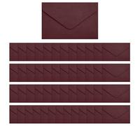 ZSUIQIN Petites Enveloppe, 50 Pièces 10.5x6.8cm, Mini Enveloppes, Rouge de dattes Enveloppe Flip classique, Sans Fenêtre,pour Pièces de Monnaie,Cadeaux,Invitation(Carte et Colle Non Incluses)