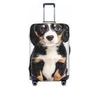 ZSUUGJ Basset Hound Housse de protection élastique pour valises de 45,7 à 81,3 cm, Noir , XL