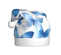 ZSUUGJ Bonnet de Père Noël en peluche pour adultes, chapeau de vacances doux avec bordure blanche et pompon, accessoire festif réutilisable pour la maison, le bureau et les fêtes