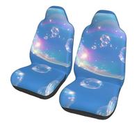 ZSUUGJ Bubbles Blue Sky Lot de 2 housses de siège de voiture, faciles à installer et à nettoyer, protègent contre la saleté, l'usure et les taches pour voiture, SUV ou camion