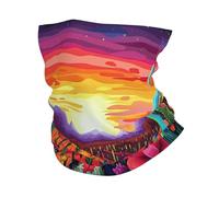 ZSUUGJ Cache-cou avec motif plantes du désert - Masque bandana - Protection UV - Pour le sport - Blanc - Taille unique, Blanc, taille unique