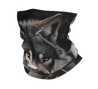 ZSUUGJ Cache-cou en forme de loup gris sauvage, bandana de protection UV, cagoule pour le sport, le cyclisme, la course à pied, la randonnée