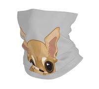 ZSUUGJ Cache-cou motif chihuahua, cache-cou, écharpe, bandana, protection UV, cagoule pour le sport, blanc, taille unique, Blanc, taille unique