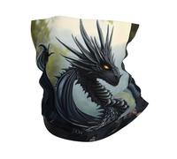 ZSUUGJ Cache-cou motif dragon, cache-cou, écharpe, bandana, protection UV, cagoule pour le sport, blanc, taille unique, Blanc, taille unique