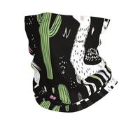 ZSUUGJ Cache-cou motif lama alpagas, cache-cou, écharpe, bandana, protection UV, cagoule pour le sport, blanc, taille unique, Blanc, taille unique