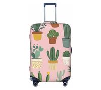 ZSUUGJ Cactus Garden Art Housse de protection élastique pour bagages, anti-poussière et résistante aux rayures, convient aux valises de 45,7 à 81,3 cm, Noir , L