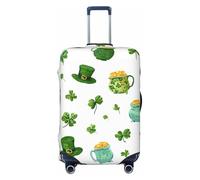 ZSUUGJ Clover and Hat Housse de protection élastique pour bagages, anti-poussière et anti-rayures, convient aux valises de 45,7 à 81,3 cm, Noir , S