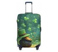 ZSUUGJ Clover Forest Housse de protection élastique pour bagages, anti-poussière et résistante aux rayures, convient aux valises de 45,7 à 81,3 cm, Noir , M