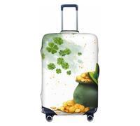 ZSUUGJ Clover Jar Housse de protection élastique pour bagages, anti-poussière et résistante aux rayures, convient aux valises de 45,7 à 81,3 cm, Noir , L