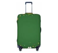 ZSUUGJ Coloré Clover Housse de protection élastique pour bagages, anti-poussière et résistante aux rayures, convient aux valises de 45,7 à 81,3 cm, Noir , M