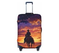 ZSUUGJ Cowboy West Housse de protection élastique pour valises de 45,7 à 81,3 cm, Noir , S
