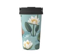ZSUUGJ Cute Sea Otter - Tasse de voyage portable en acier inoxydable - Gobelet isotherme pour boissons chaudes et froides avec couvercle anti-fuite, tasse à café pour le bureau, la voiture et