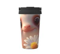 ZSUUGJ Cute Sloth - Tasse de voyage portable en acier inoxydable - Gobelet isotherme pour boissons chaudes et froides avec couvercle anti-fuite, tasse à café pour le bureau, la voiture et l'extérieur