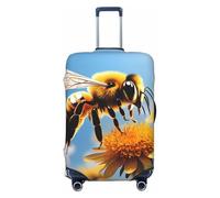 ZSUUGJ Daisy Honey Prints Housse de protection élastique pour bagages, anti-poussière et résistante aux rayures, convient aux valises de 45,7 à 81,3 cm, Noir , S