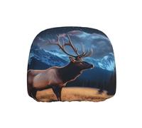 ZSUUGJ Elk In The Meadow Housse universelle pour appuie-tête de siège de voiture réglable en tissu doux facile à installer et durable