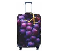ZSUUGJ Fresh Grapes Housse de protection élastique pour bagages, anti-poussière et résistante aux rayures, convient aux valises de 45,7 à 81,3 cm, Noir , S