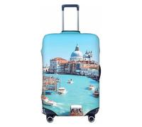 ZSUUGJ Grand Canal Housse de protection élastique pour valises de 45,7 à 81,3 cm, Noir , S