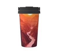 ZSUUGJ Grand Canyon Arizona Tasse à café isotherme avec anneau de transport rétractable, couvercle étanche à une pression, en acier inoxydable 304