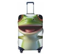 ZSUUGJ Green Frog Housse de bagage de voyage élastique anti-rayures en élasthanne pour valises de 45,7 à 81,3 cm, noir, Medium