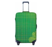 ZSUUGJ Green Grid Clover Housse de protection élastique pour bagages de 45,7 à 81,3 cm, Noir , XL