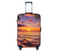 ZSUUGJ Hamac de plage coucher de soleil élastique, protection de bagages, anti-poussière et résistant aux rayures, housse de voyage pour valises de 45,7 à 81,3 cm, Noir , S