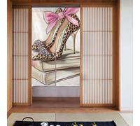 ZSUUGJ High Heels On Books Rideau de porte en tissu doux et élégant, séparateur de pièce pour l'intimité et blocage de la lumière, idéal pour le salon, la chambre à coucher, la cuisine, le bureau